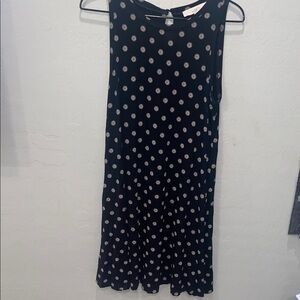 LOFT Black Sleeveless Dress with medallion like print MEDIUM